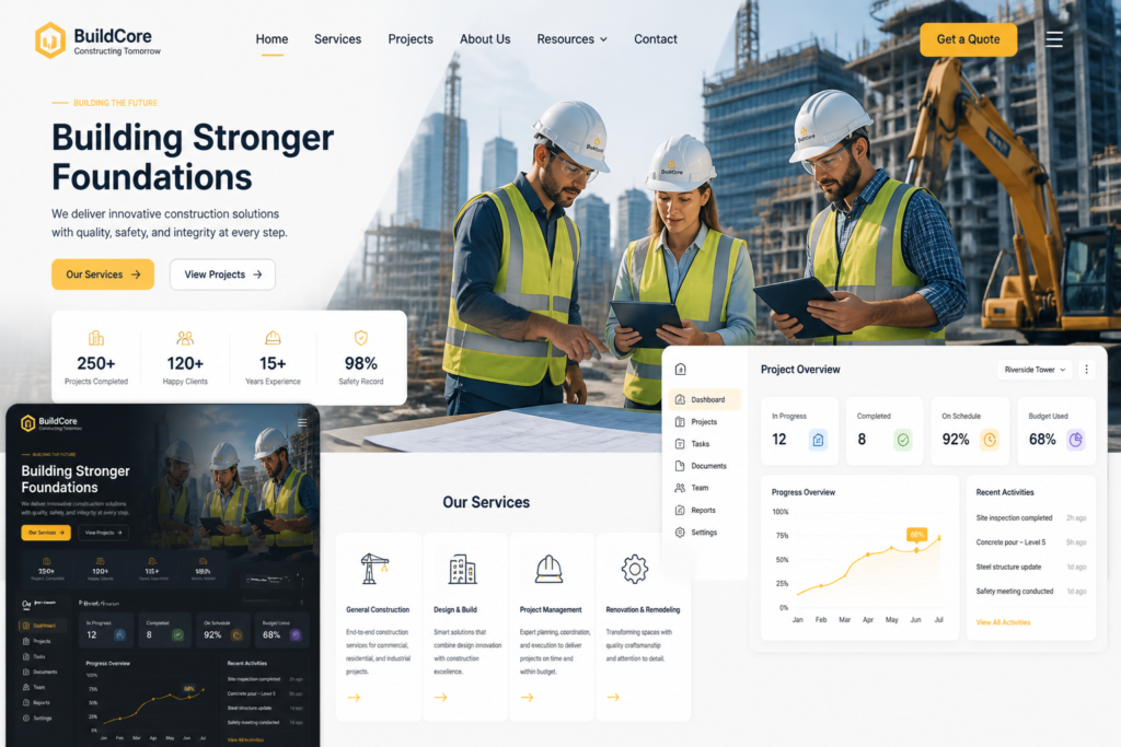 Agentic Construction Theme: The All-in-One Website Solution for Contractors
