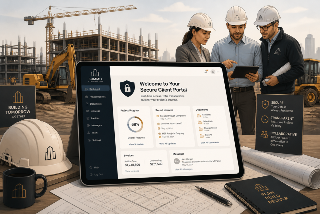 How Construction Companies Benefit from Secure Client Portals