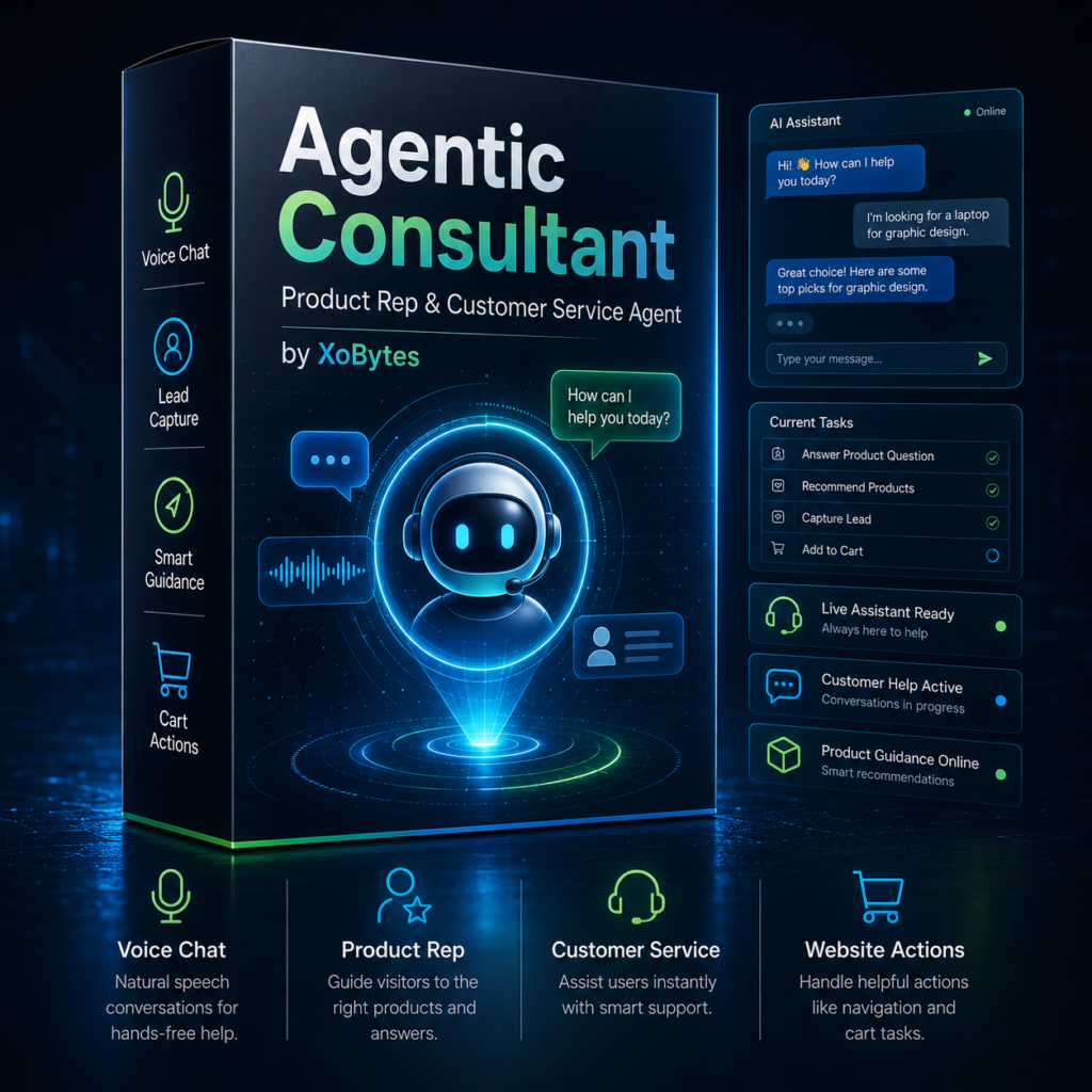 Agentic Consultant, Product Rep, & Customer Service Agent By XoBytes.com